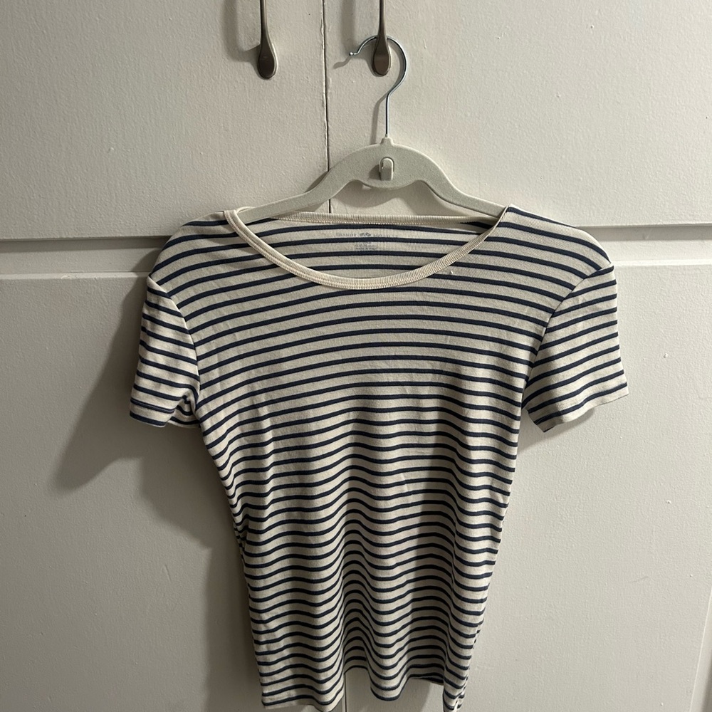Striped Navy and White T-Shirt